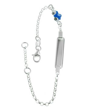 Barn armband med gravyrbricka och emaljerad bil R142/16