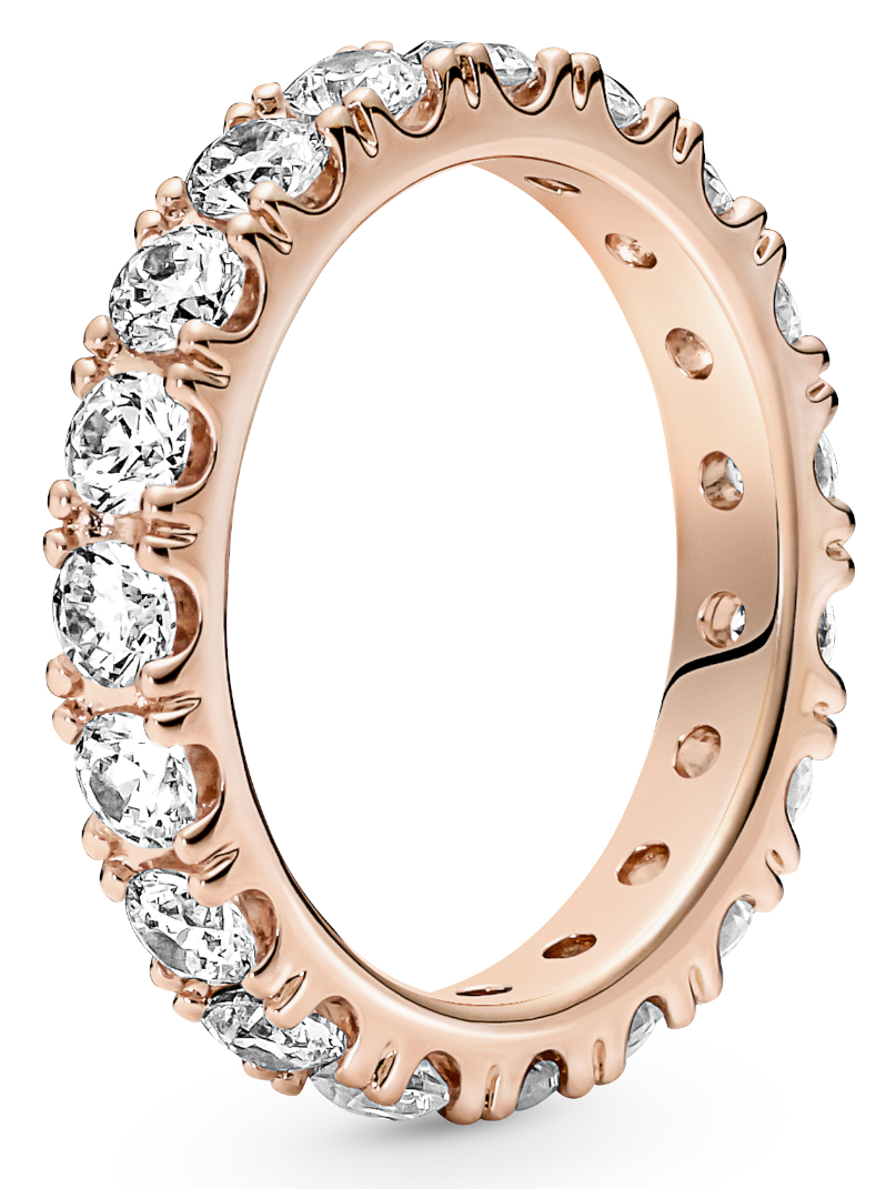 Pandora Sparkling Row Eternity 14k Rose gold-plated ring 180050C01