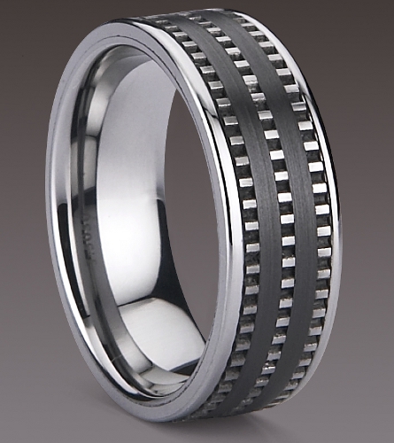 Bosie 5050 titan / tungsten / keramik ring 8mm
