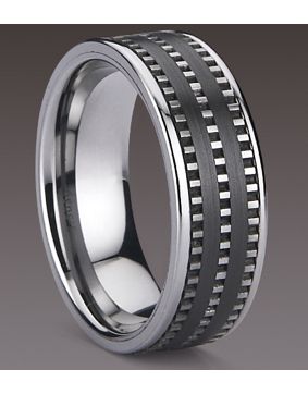 Bosie 5050 titan / tungsten / keramik ring 8mm