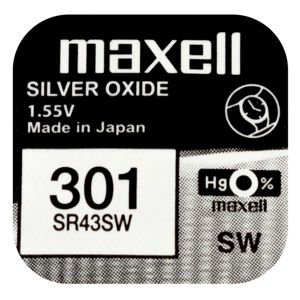 Maxell SR43SW silveroxidbatteri 301 main product photo