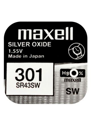 Maxell SR43SW silveroxidbatteri 301