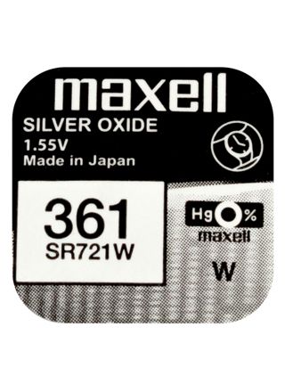 Maxell SR721W silveroxidbatteri 361
