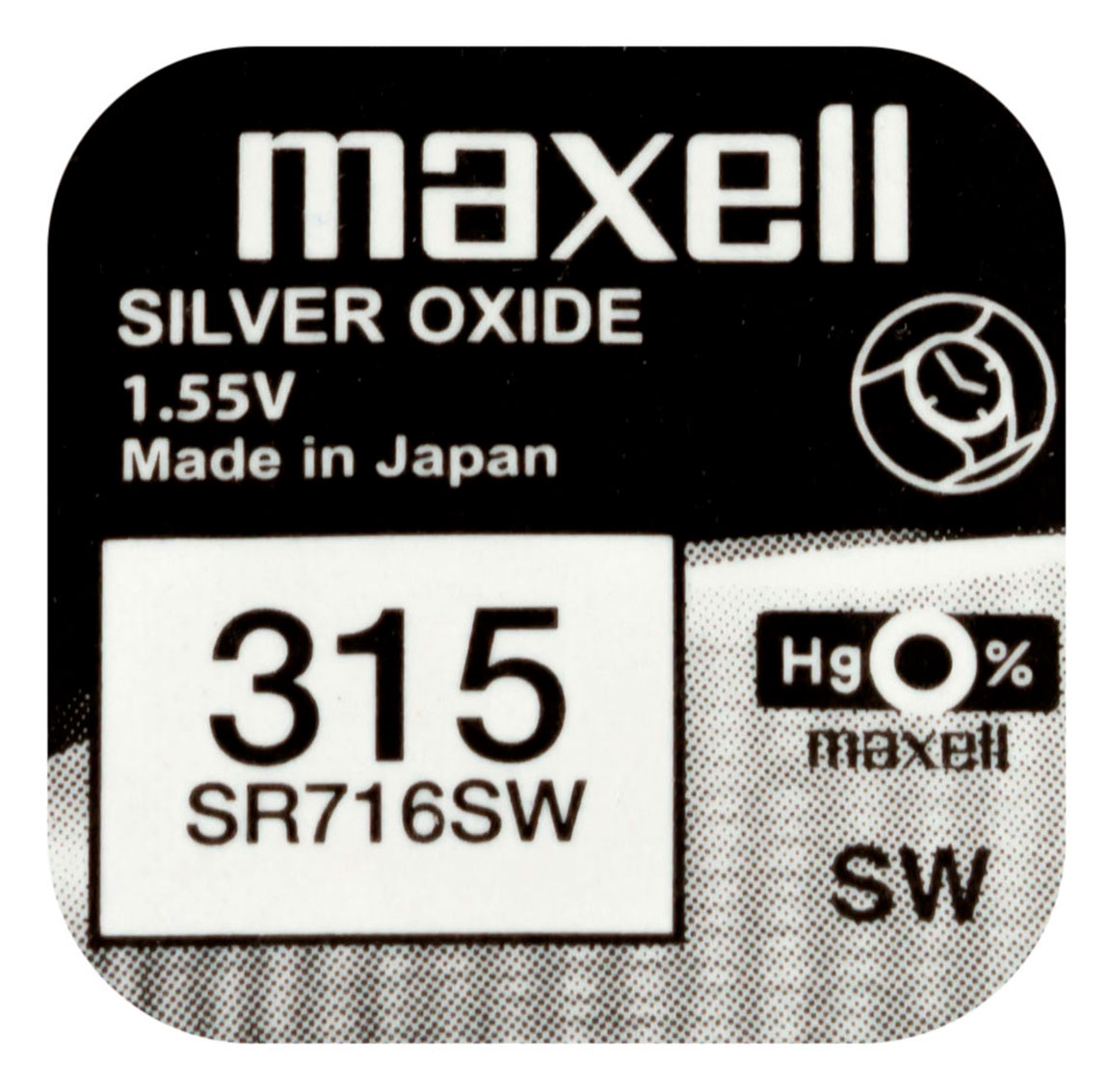 Maxell SR716SW silveroxidbatteri 315