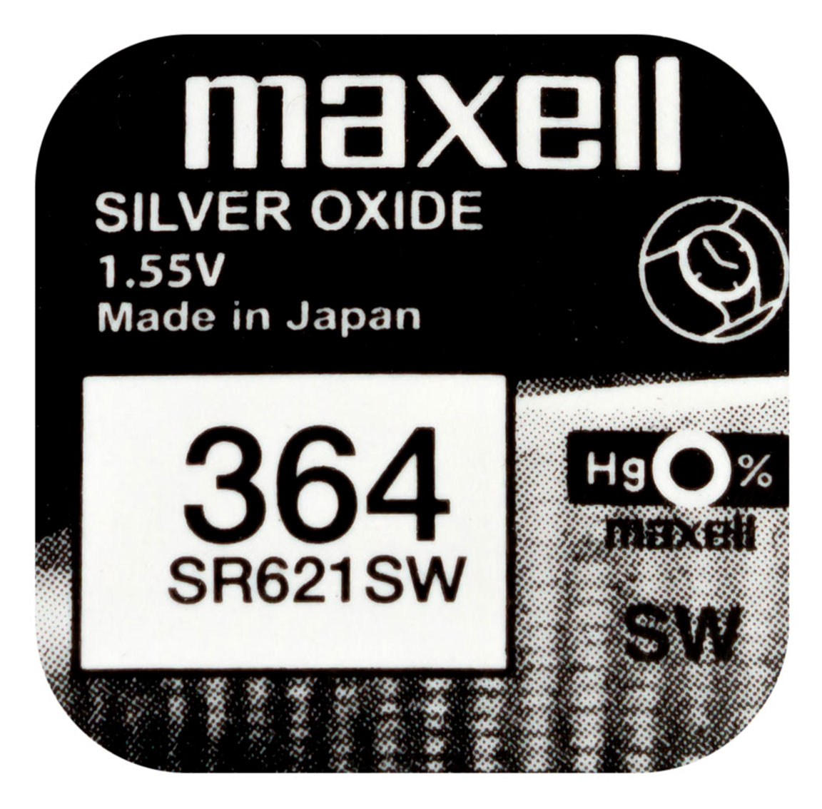 Maxell SR621SW silveroxidbatteri 364