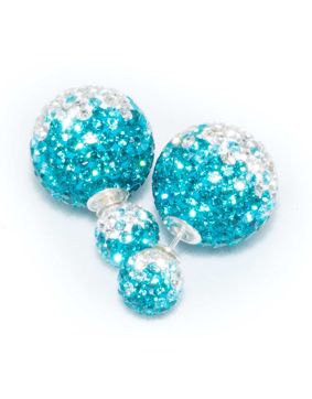 BB-örhängen Crystal 8/16 Aquafade