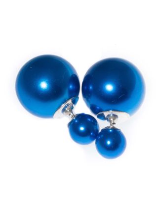 BB-örhängen Pearl 8/16 Electric Blue