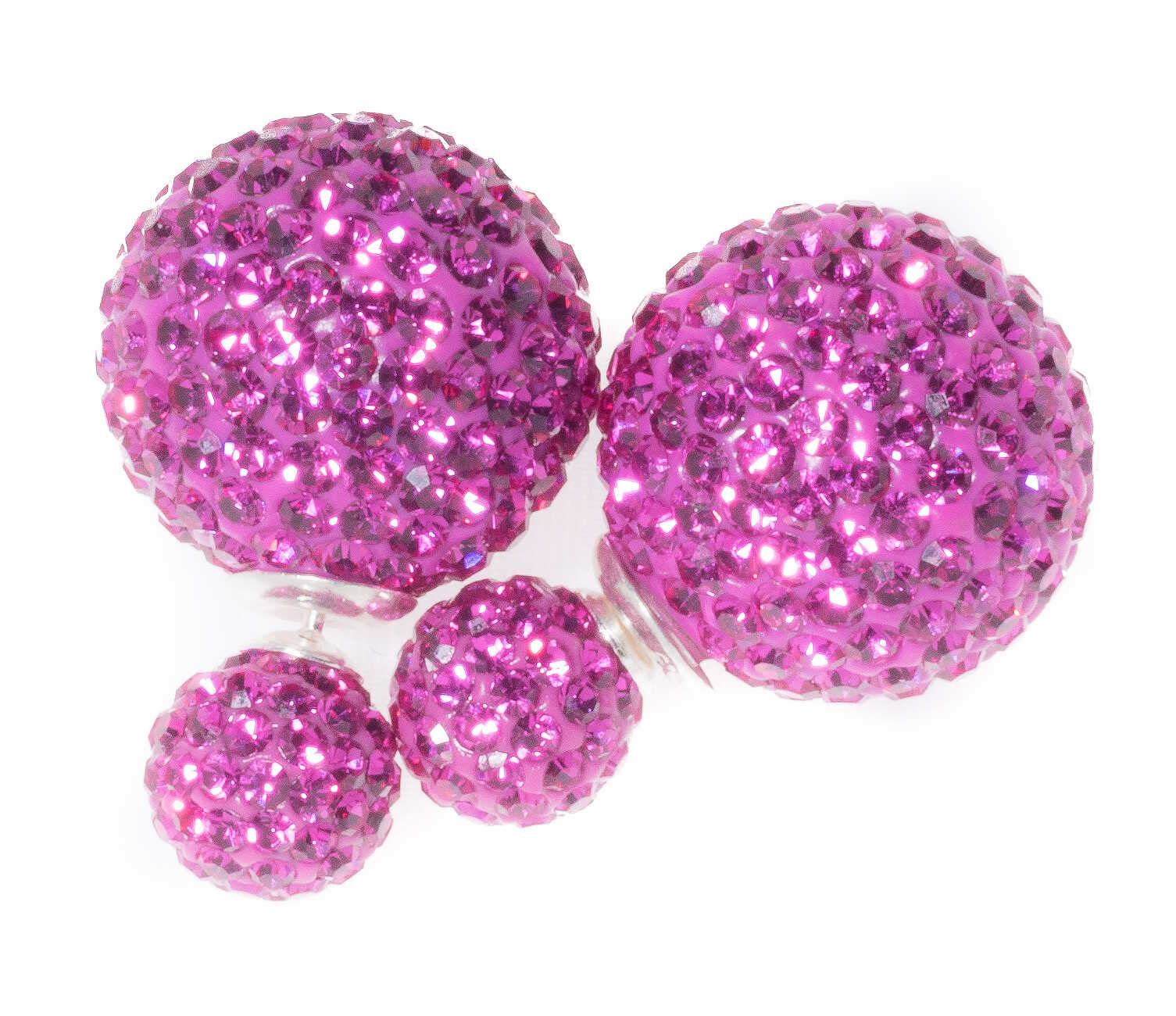 BB-örhängen Crystal 8/16 Fuchsia