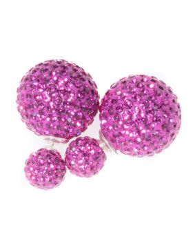 BB-örhängen Crystal 8/16 Fuchsia
