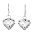 Silver Bar Hjärta hängande örhängen 25 mm 1853