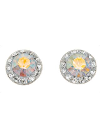 Silver Bar Spectrum stiftörhängen klar 6mm 1863