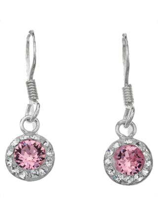 Silver Bar Spectrum hängande örhängen ljusröd 22 mm 1867