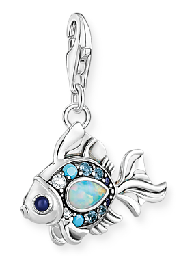 Thomas Sabo Charm Club fish with blue stones silver berlock 1884-945-7