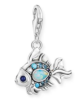 Thomas Sabo Charm Club fish with blue stones silver berlock 1884-945-7