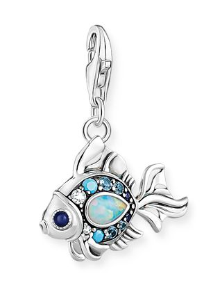 Thomas Sabo Charm Club fish with blue stones silver berlock 1884-945-7