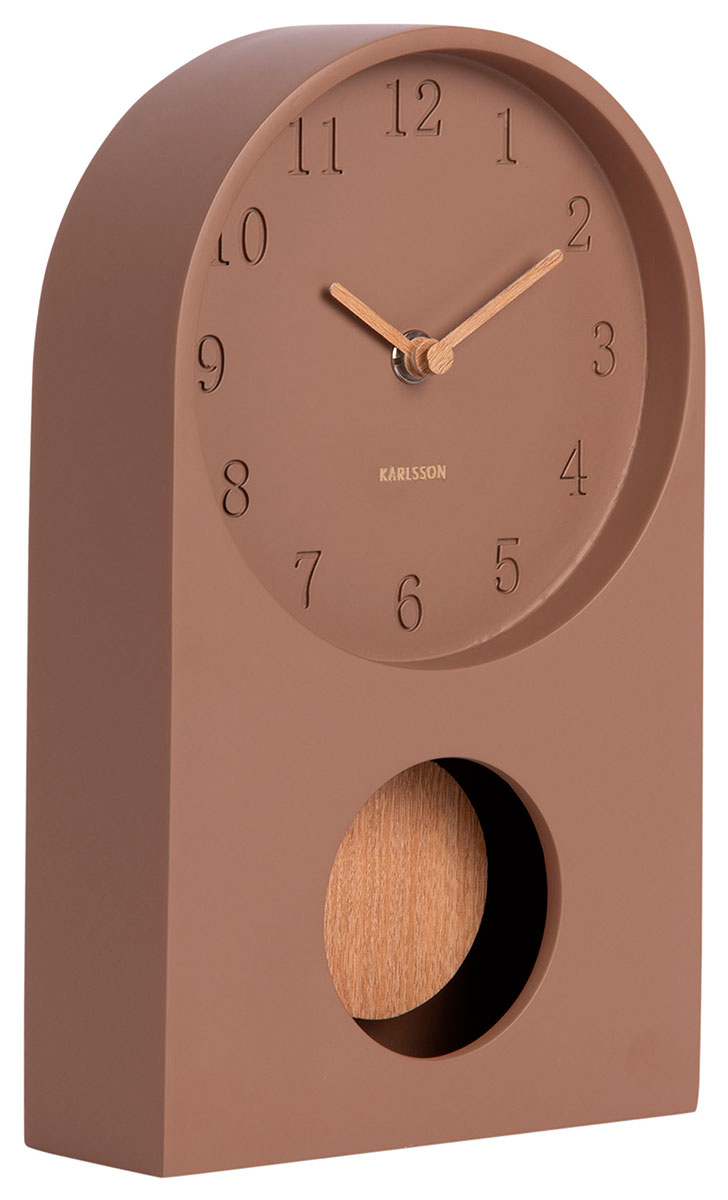 Karlsson Paris Arch bordsklocka med pendel brun KA6164BR