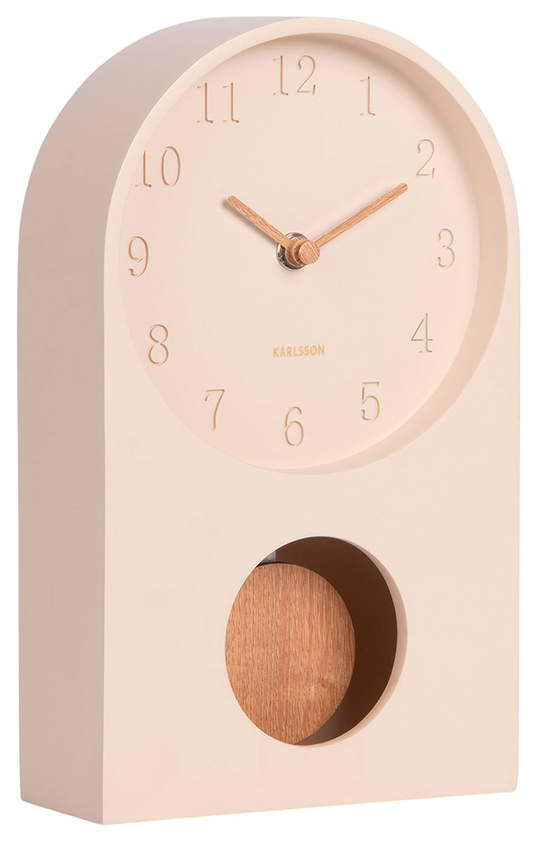 Karlsson Paris Arch bordsklocka med pendel naturvit KA6164WH