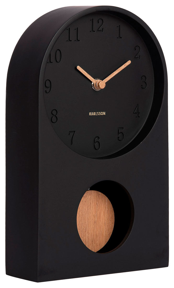 Karlsson Paris Arch bordsklocka med pendel svart KA6164BK