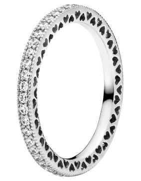 Pandora Sparkle & Hearts ring 190963CZ