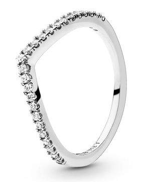 Pandora Sparkling Wishbone ring 196316CZ