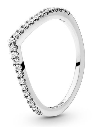 Pandora Sparkling Wishbone ring 196316CZ