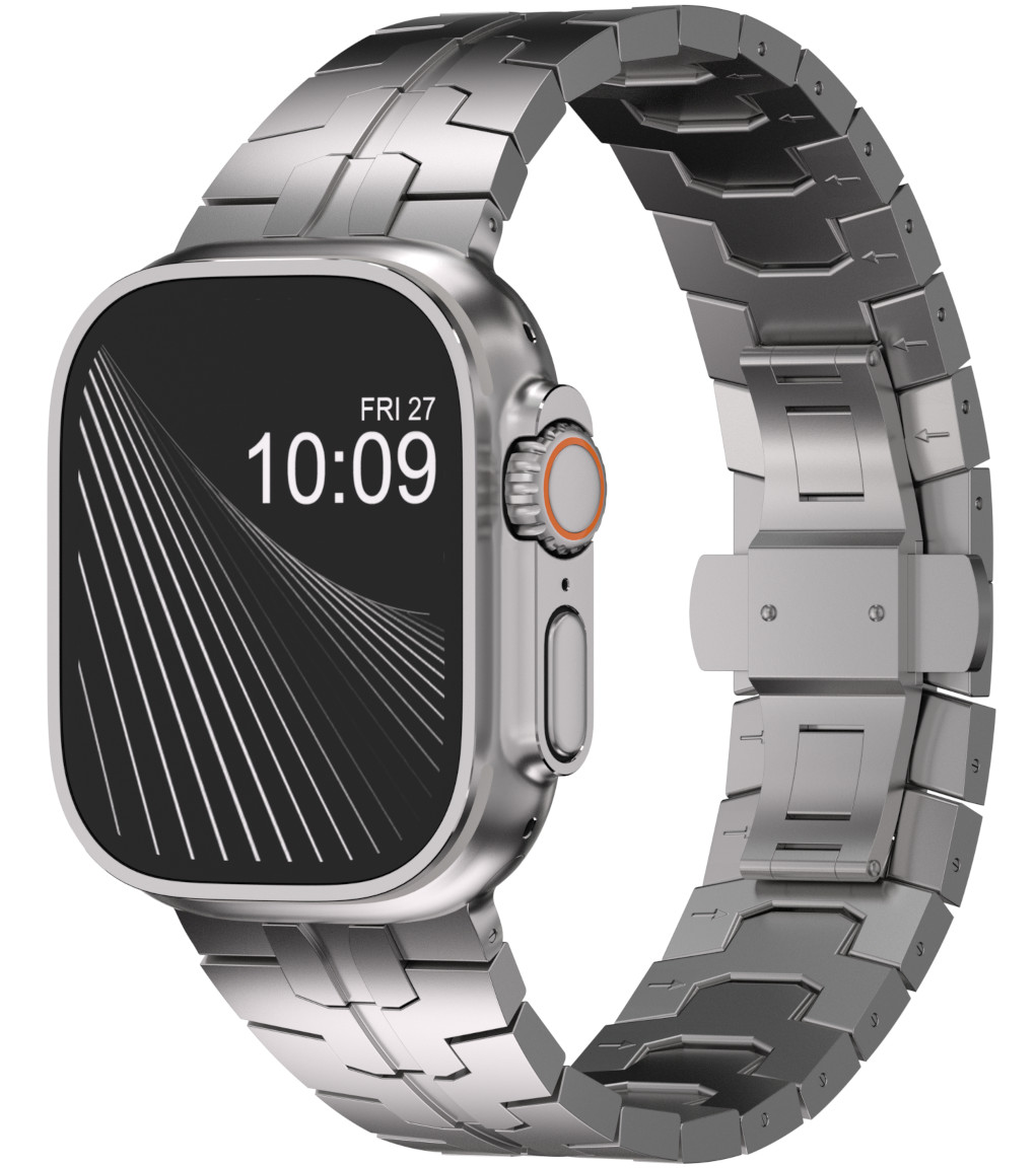 Tiera Apple Watch titanarmband silver