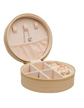 Lykka smyckeskrin beige rund