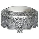 Speldosa för smycken, oval med blommor 078816