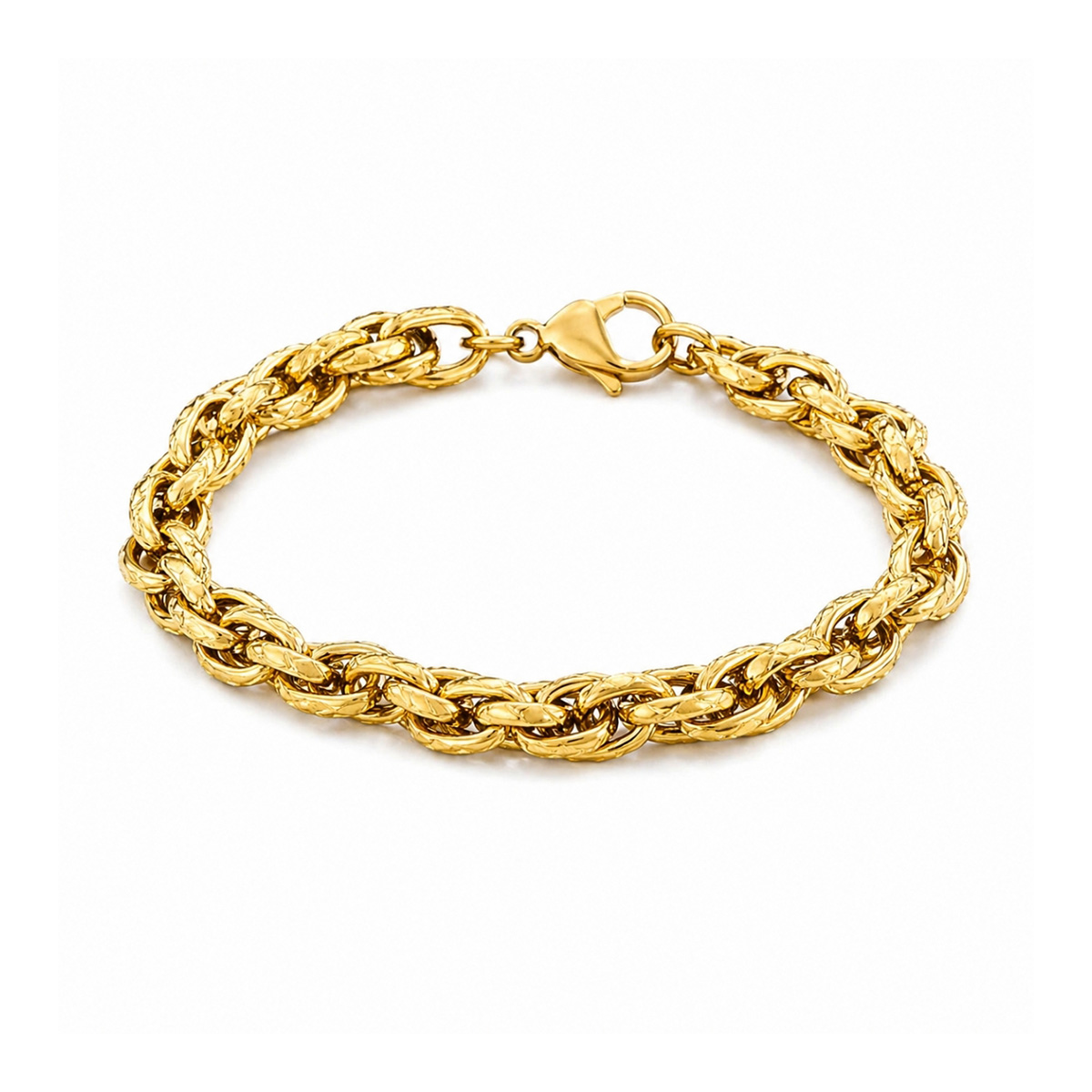 Lykken Viking kedjearmband i förgyllt stål 20 cm