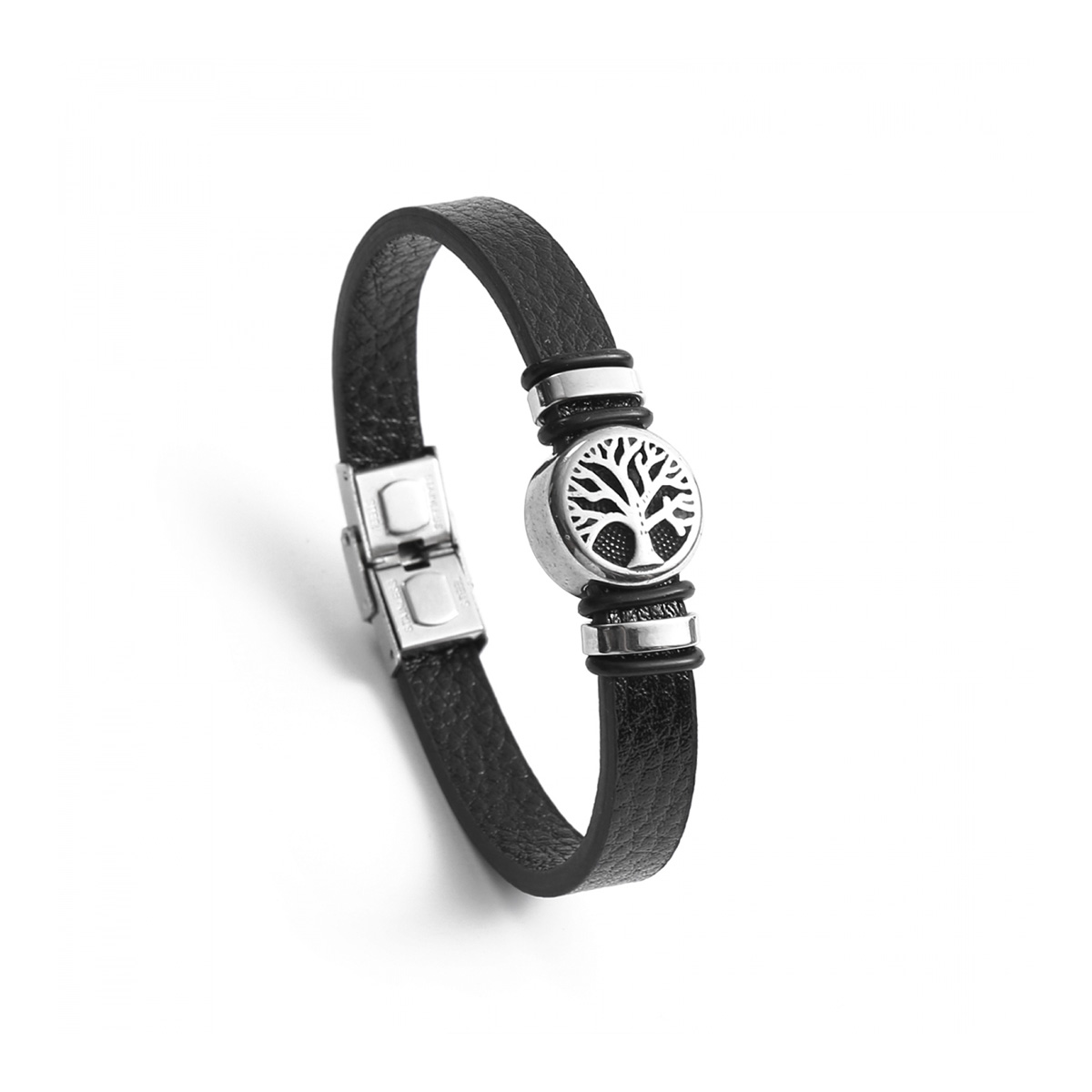 Lykken Viking Livets träd läderarmband-21