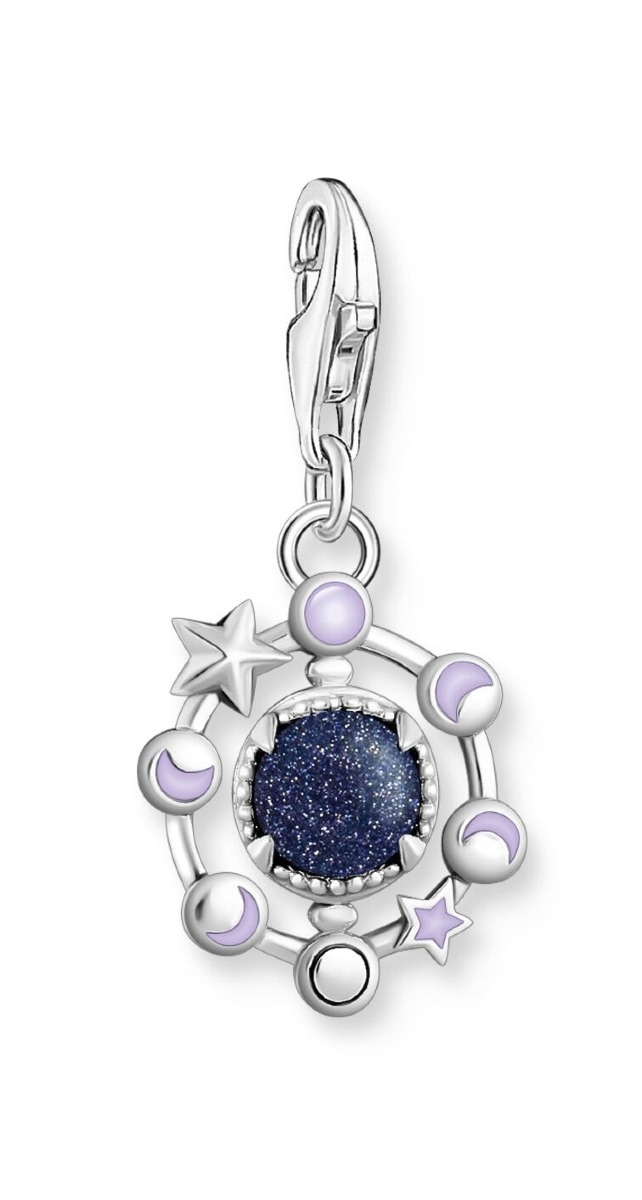 Thomas Sabo Charm Club Charmista moon phase imitation sandstone silver blackened berlock 2040-664-32