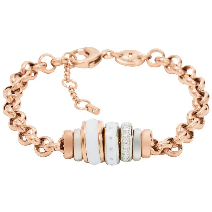 Fossil armband White Rondel Chain Bracelet JF01121998 main product photo