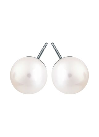 Pirami vitguld 7mm pärlörhängen 00005403