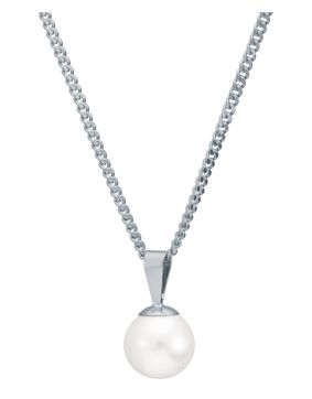 Pirami vitguld 7mm pärlhänge 00005241