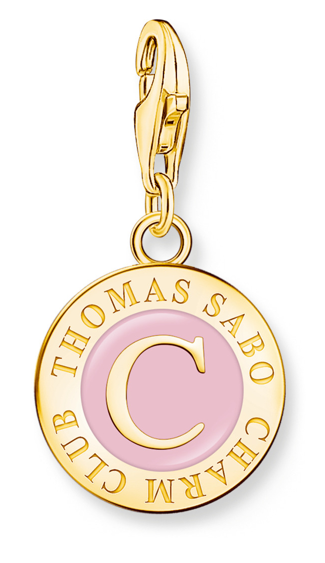 Thomas Sabo Charm Club Charmista pink Charmista Coin gold plated berlock 2097-427-9