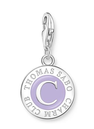 Thomas Sabo Charm Club Charmista violet cold enamel Charmista Coin silver berlock 2104-007-13