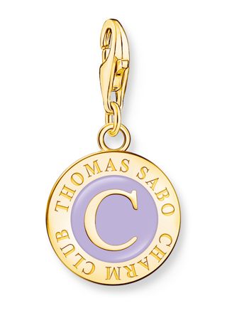 Thomas Sabo Charm Club Charmista violet enamel gold plated berlock 2105-427-13