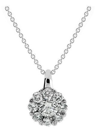 Kohinoor Dahlia vitt guld diamant halsband 213-232V-30
