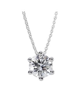 Kohinoor Theia diamantberlock i vitguld med kedja 0.50 ct 213-460V-50L