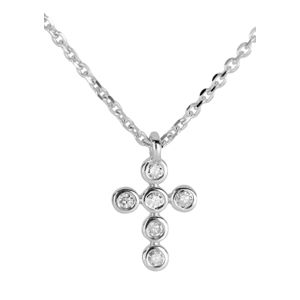 Kohinoor korssmycke med diamater i vitguld 213-P6062V main product photo