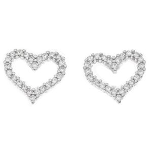 Silver Bar Nätt hjärta pave örhängen 10 x 11 mm 2130 main product photo