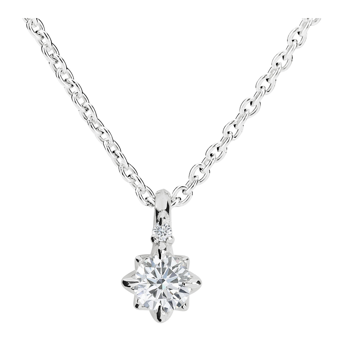Kohinoor Rosa diamanthänge med kedja vitt guld 0,25 + 0,01ct 213L-260V-26