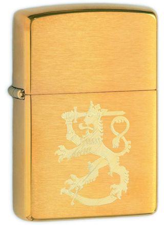 Zippo 204SL Finlands Leijon borstad mässing