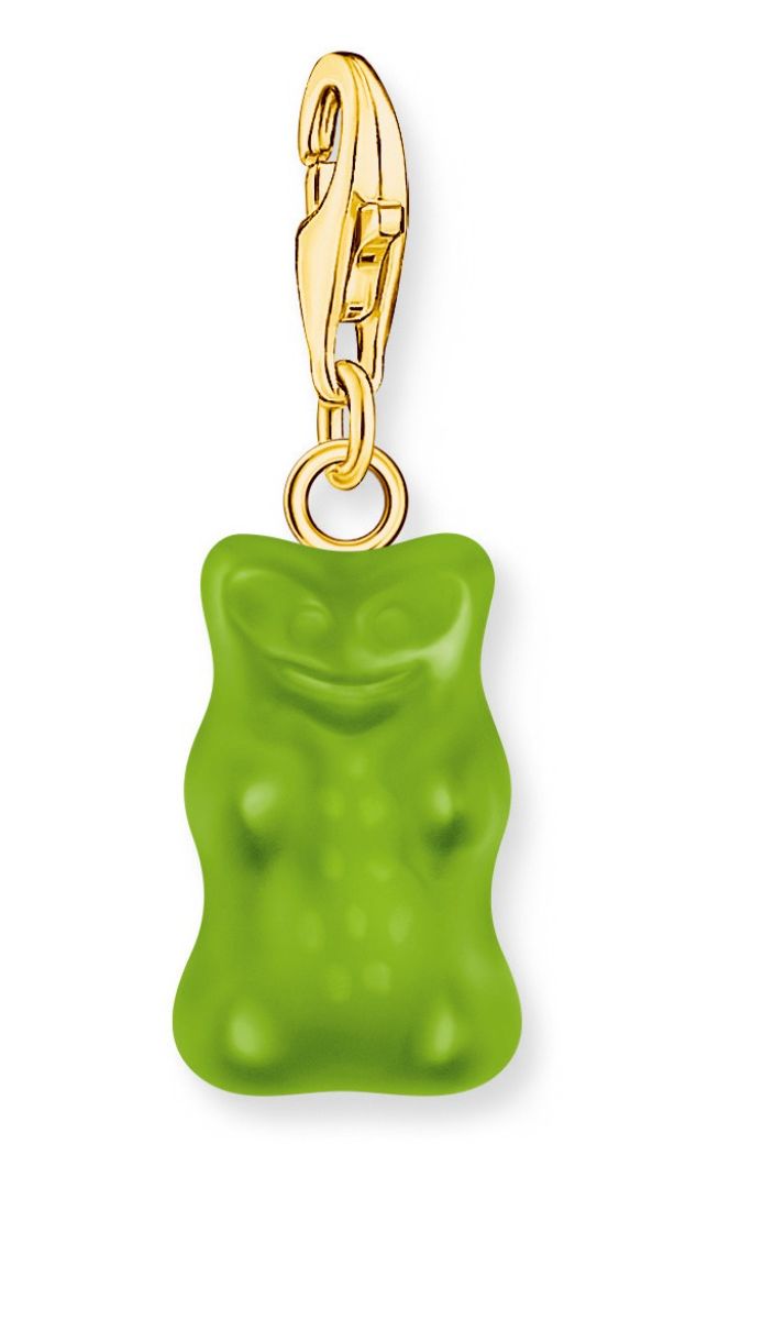 Thomas Sabo Haribo gold-plated charm pendant goldbears in green berlock 2192-413-6