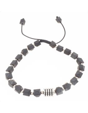 Silver Bar hematit prisma svart justebart 2198