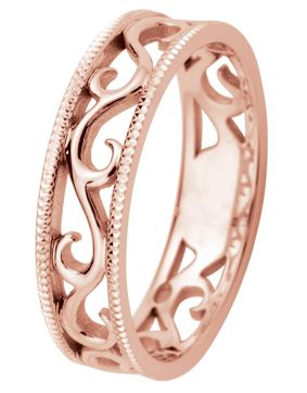 Kohinoor 013-252P Filigran Ring roséguld Laurel Glänsande