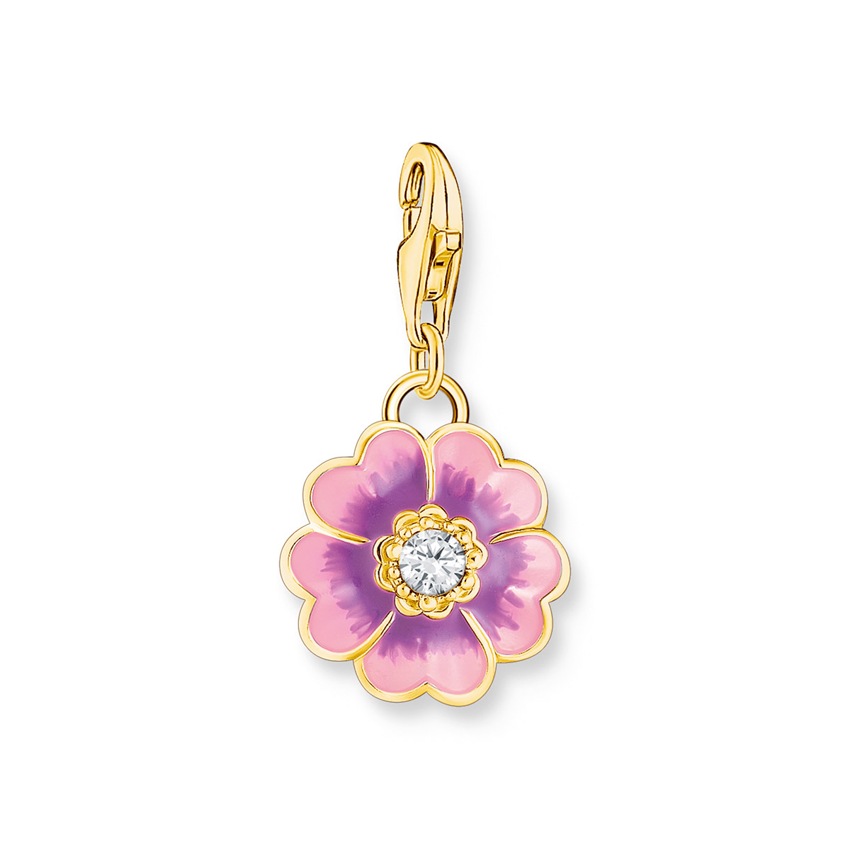 Thomas Sabo guldpläterad blomma charm 2208-565-7