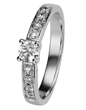 Kohinoor 033-210V-49 Diamantring vitguld Margit