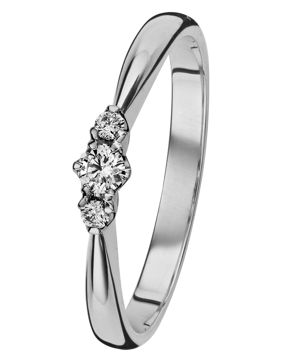 Kohinoor 033-235V-11 Vitguld Diamantring Helene