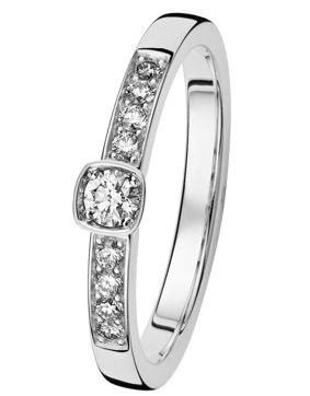 Kohinoor 033-240V-21 Diamantring vitguld Stella